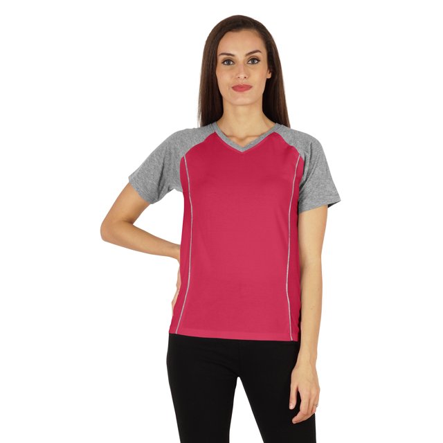 Inkmeso T-Shirt à Manches Courtes Uni pour Femmes Sportif Décontracté Basique