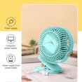 thumbnail image 4 of Boovnll Clip on Fan, Adjustable High Speed USB Rechargeable Lightweight Compact Table Fan Quiet Desk Fan for Home, Bedroom, Office, Travel, Camping, RVs, Summer Gift, Mini Fan - Fan, 4 of 6