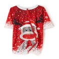 thumbnail image 2 of Christmas Family Pajamas Set Matching Sleepwear Deer Snowflake Print Pullover + Pants Set, 2 of 8