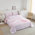 thumbnail image 3 of Girls Ballet Bedding Set,Ballet Swan Queen Comforter Set,Romantic Rose Down Comforter,Pink Dancing Swan Bed Set, 3 of 7