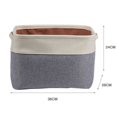 thumbnail image 3 of Sundries Storage Basket Foldable Cotton Linen Box For Home Bedroom Houseroom, 3 of 3