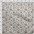 thumbnail image 4 of oneOone Coton Popeline Rouge Tissu Jacobée Tissu Imprimé de Matériel de Couture Floral par la Cour 42 Pouces de Large, 4 of 4