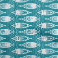 thumbnail image 1 of oneOone Polyester Spandex Dark Teal Green Fabric Asian Block Fish Sewing Craft Projects Fabric Prints By Yard 56 Inch Wide, 1 of 4