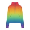 thumbnail image 3 of FAIWAD Womens Half Zip Plus Size Sweatshirts Long Sleeve Stand Collar Gradient Pullovers Sweatshirts, 3 of 4