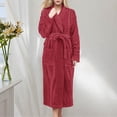 thumbnail image 2 of Kcodviy Robes for Women Long Teal Jumpsuit Cotton Cloth Robes for Long Hooded Robe Women Plus Size Bathrobe Long Womens Robe Plus Size Women's Robes, 2 of 4