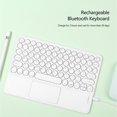 thumbnail image 4 of HLONK Clavier Bluetooth Design à Cap Rond Clavier Sans Fil Portable avec Pavé Tactile pour Tablette PC Android / Accessoires Électroniques en Solde pour Votre Vie Heureuse (Rose), 4 of 5