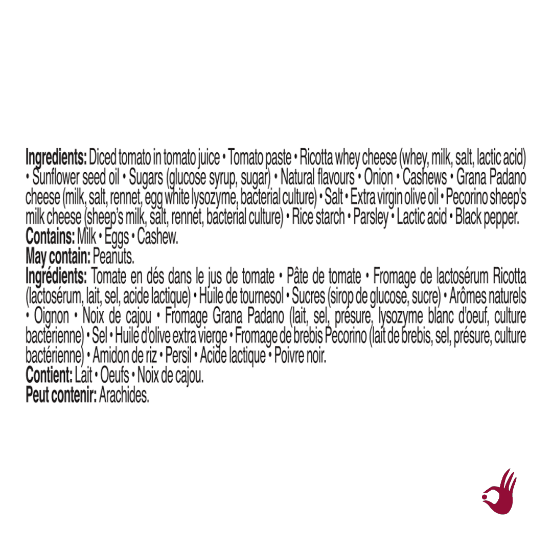 Fiorfiore Sauce pour pâtes tomates et ricotta 665ML