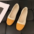 thumbnail image 5 of Casual Shoes For Women, Color-Block Canvas Slip-On Flats with Round Toe and Soft Sole for Spring and Summer, Large Sizes Available, 5 of 5