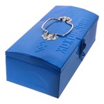 MesaSe Small Tool Box Tool Case Utility Toolbox 35.00X17.00X11.50CM Blue