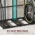 thumbnail image 4 of Soozier 3 Bicycle Bike Stand, Floor Bike Storage Rack with Basket, Hooks, 4 of 10