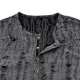 thumbnail image 3 of Hiiyo T-Shirt à Manches Courtes Déchiré pour Hommes, Tailles P-TTG, 3 of 4