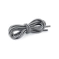 thumbnail image 2 of INSPIRE CHIC Unisex Round Rope Dual Colored Striped 1/5 Thick Boot Shoelace 150cm / 59.05" White Gray, 2 of 4
