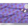 thumbnail image 2 of Soimoi Poly Georgette Fabric Leaves & Floral Artistic Printed Fabric 1 Yard 52 Inch Wide, 2 of 5