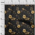 thumbnail image 2 of oneOone Tissu Polyester Spandex Jaune Floral Rétro Matériel de Couture Imprimé Tissu au Mètre 56 Pouces de Large, 2 of 5