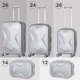 thumbnail image 4 of HIKOLAYAE Valise verticale avec roulette à 8 roues, 5 pièces - Conforme à la TSA, 4 of 7