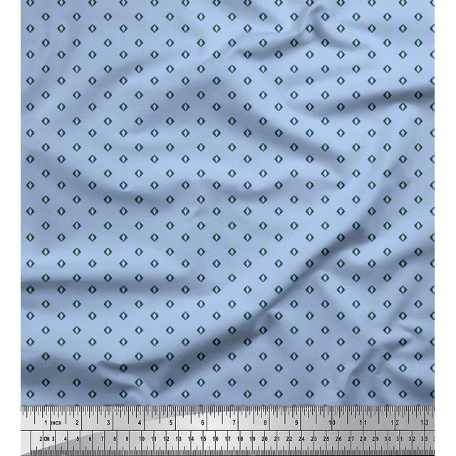 Soimoi Cotton Poplin Fabric Geometric Small Printed Craft Fabric by The Yard 42 Inch Wide