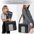 thumbnail image 3 of MoKo Zipper Binder, 3-Inch 3 Rings Binder with Zipper, 600 Sheet Capacity Multi-Pocket School Bag Organizer, Handle and Shoulder Strap Included, Blac, 3 of 7