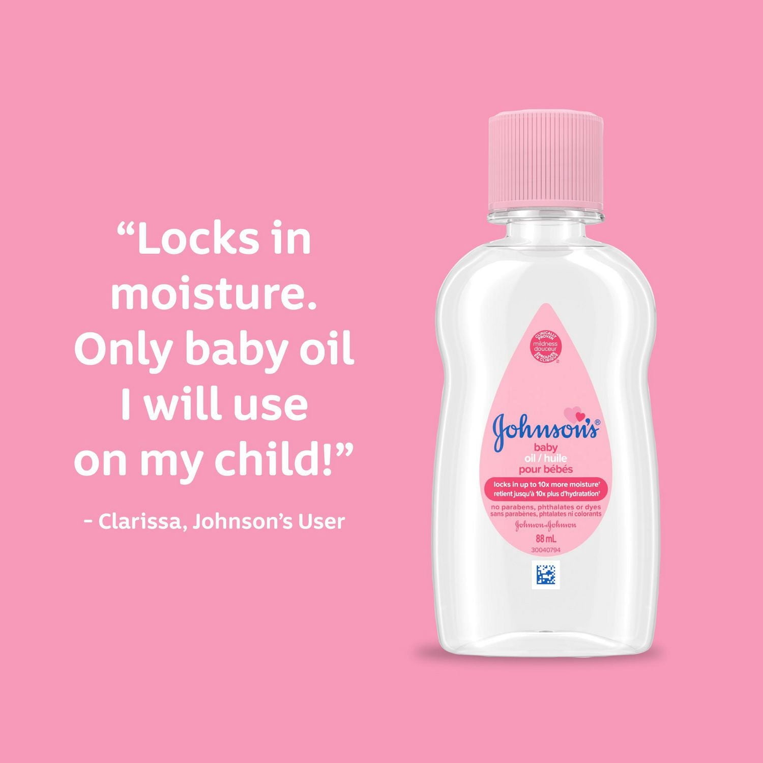 Johnson's Huile pour Bébés, Huile de Massage pour Bébés 88ml