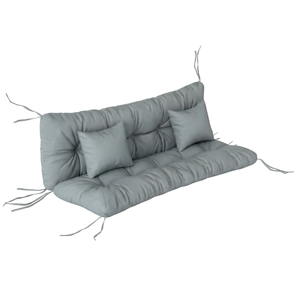 Coussins de Chaise Intérieur Extérieur avec Dossier, Oreillers, pour Jardin, Gris Pâle