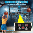 thumbnail image 3 of CUITING Panier de Basketball à Double Tir pour Enfants Intérieur Panier de Basketball pour 2 Joueurs avec Tableau d'Affichage Électronique Jouets pour Garçons Mini Panier de Basketball de Porte avec 2 Ballons, 3 of 7