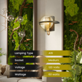 thumbnail image 4 of ELK Home Oriah One Light Wall Sconce Matte Black Mercury Glass Shade, 4 of 5