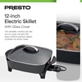 thumbnail image 2 of Presto 12-Inch Electric Skillet with Glass Cover, Nonstick Multi-Use Pan, Black, 2 of 9