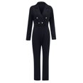 thumbnail image 4 of Pompotops Mode Femmes Cuasal Solide Buttom Manches Longues Affaires Pantalons, 4 of 6