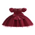 thumbnail image 2 of Robe de Fête Formelle à Rayures avec Nœud pour Bébé Fille, 2 of 7