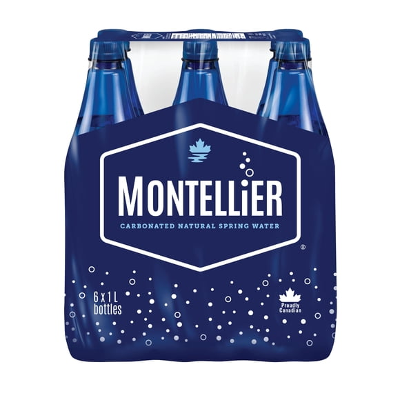 Montellier Eau Minérale Naturelle Pétillante 6 x 1 L, Bouteilles