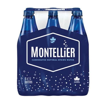 Montellier Carbonated Natural Spring Water 6 x 1 L, Bottles