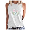 thumbnail image 2 of EGNMCR Easter T-Shirts à Imprimé pour Femmes T-Shirts Graphiques pour Femmes Chemises pour Femmes Débardeurs d'Été Décontractés Sans Manches Hauts Réguliers à Col Rond Débardeur Sans Manches à Imprimé Hauts pour Femmes T-Shirts, 2 of 5