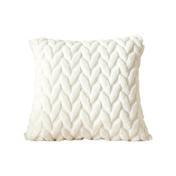 Throw Pillow Covers Embroidered Three-Dimensional Leaf Pillow Solid Color Soft Bedside office Pillow Waist Pillow Cushion Cover Sofa Pillowlumbar Pillow Cover