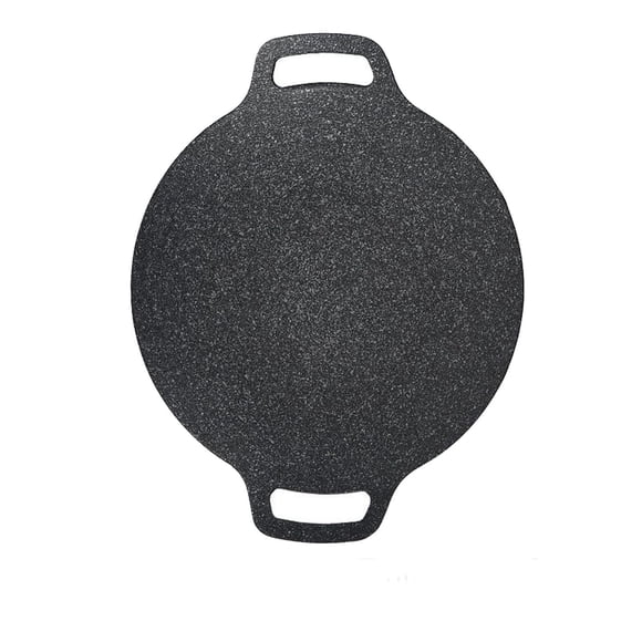 24cm Non-Stick BBQ Griddle Pan for Indoor/Outdoor Cooking, Cast Iron with Detachable Legs, Heat-Evenly Design for Steaks, Pancakes, and Stir-Fry