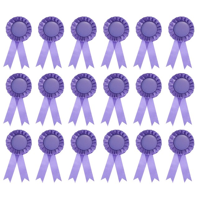 Unique Bargains Ruban de Récompense Vierge, Ruban Rosette Prix Honoraire Reconnaissance, Violet, Lot de 18
