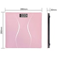 thumbnail image 3 of KUNOVA (TM) Pink Color Digital Bathroom Weight Body Scale with Smart Step-on Technology, Backlit White LED Display, Room Temperature, Battery Level 400lb/180kg, 3 of 5