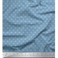 thumbnail image 1 of Soimoi Satin Silk Fabric Swimming Ring Small Print Sewing Fabric Yard 42 Inch Wide, 1 of 3