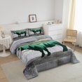 thumbnail image 3 of Hunting Ox King Size Comforter Set, Bull Cattle Rustic Animals Soft Bed Set For Kids Teens, Cow Safari Wooden Plank Breathable Down Comforter For Sofa, Trees Wildlife Theme Duvet Insert, 3 of 7