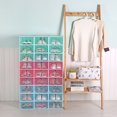 thumbnail image 1 of pitrice Flip Shoes Box Transparent Drawer Case Plastic Shoe Boxes Stackable Storage Case Organizer, 1 of 7