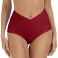 thumbnail image 1 of B91xZ Swimming Shorts for Women Ruched Bikini Tankini Swimsuit Briefs,Red M, 1 of 4