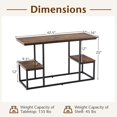 thumbnail image 3 of Costway Table Console Rustique pour Téléviseurs de 50 Pouces Table de Canapé Industrielle avec Étagères de Rangement Ouvertes Brun Rustique, 3 of 10