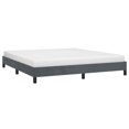 thumbnail image 1 of vidaXL Bed Frame Dark Grey 193x203 cm King Velvet, 1 of 7