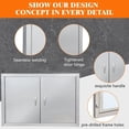 thumbnail image 2 of Porte d'Accès Simple en Acier Inoxydable Résistant à la Rouille pour Rangement de Cuisine Extérieur – Panneau Ventilé, Durable et Imperméable – 30 Pouces L x 14 Pouces H Porte Simple, 2 of 6