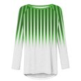 thumbnail image 4 of Styesk Chemises à Manches Longues pour Femmes Grande Taille Chemise Rayée Tendance Col Rond Ample Tunique Décontractée Dégradé Douce Légère, 4 of 5