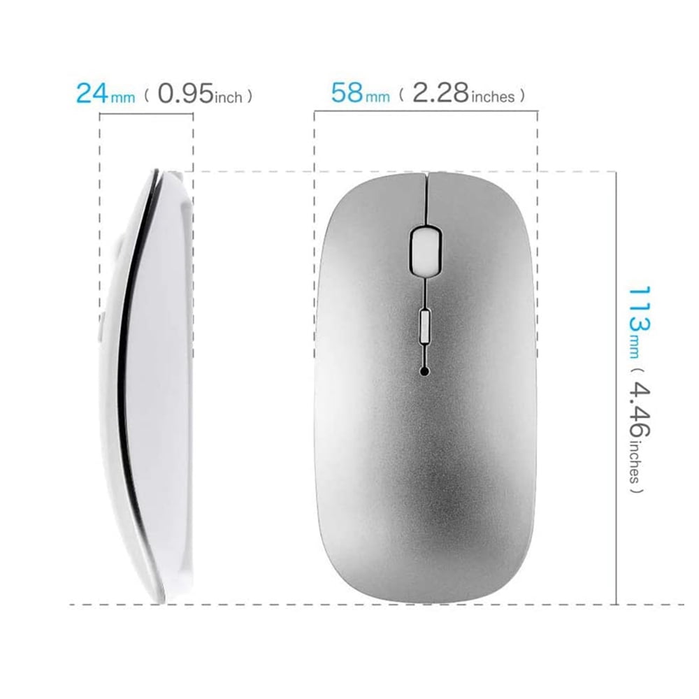 Bluetooth Mouse for Mac, Wireless Mouse for MacBook Air/Pro, Silent Mouse for MacBook