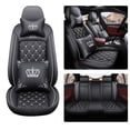 thumbnail image 2 of Maidao Car Seat Covers for FIAT for Linea 2007-2018 5 Seats Leather Waterproof Front Rear Cushion Protector Full Set with Pillow and Headrest Black and White, 2 of 8