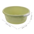 thumbnail image 3 of 2pcs Home Bathroom Wash Basin Plastic Wash Basin Home Foot Basin Household Simple Basin (Medium Size Green), 3 of 8