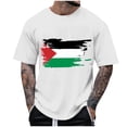 thumbnail image 1 of Men's Crew Neck T-Shirts Fast-Dry Printed Polyester, 3D Cut Round Neck Athletic Top for Gym, Running, Cycling & Casual, 1 of 1
