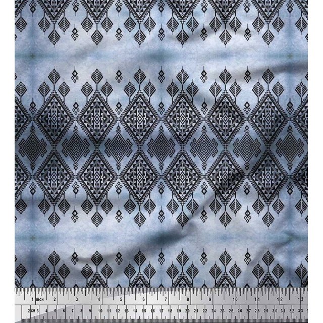Soimoi Poly Georgette Fabric Aztec Southwestern Fabric Prints by Yard 42 Inch Wide