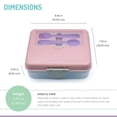 thumbnail image 4 of Melii 2 Tier Bento Box - pink - 1 count, 4 of 6