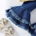 thumbnail image 4 of Plebaso Baby Girls Two-Piece Sets Sleeveless Round Neck Tops Flared Denim Pants Kids Summer Clothes, 4 of 7